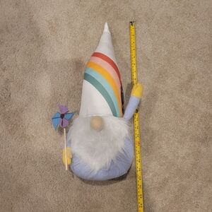 Rainbow Gnome Plush with Pinwheel